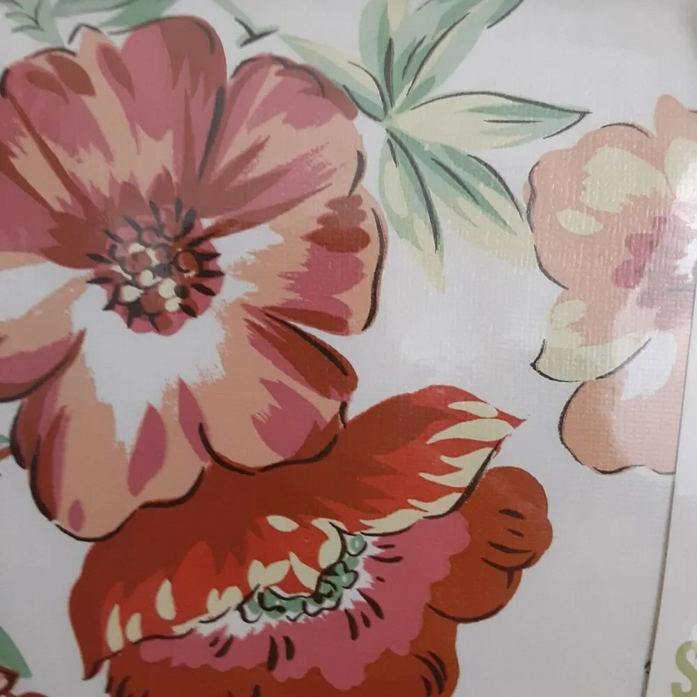 Vintage New Martha Stewart Floral Bouquet Oblong 60x104 Tablecloth